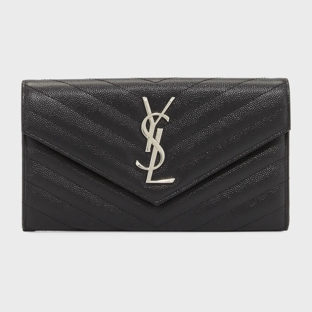 YSL Monogram Large Flap Wallet in Grained Leather
$875